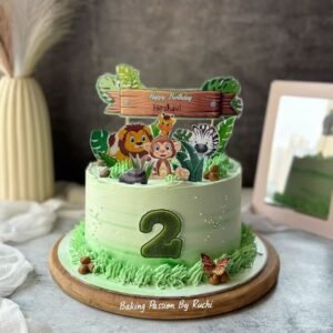 Baby Jungle Milestone Cake by Bakers Home Bengaluru