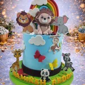Blue Number One Jungle Cake by Bakers Home Bengaluru