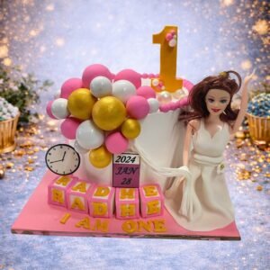 Colorful Cake with Number One by Bakers Home Bengaluru