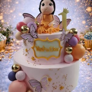 Colorful Floral Bunny Cake by Bakers Home Bengaluru
