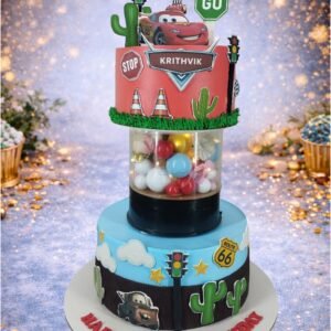 Colorful Tiered Cake with Floral Accents II by Bakers Home Bengaluru