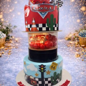 Colorful Tiered Cake with Floral Accents IV by Bakers Home Bengaluru