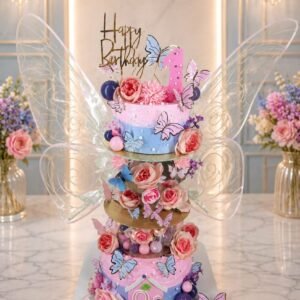 Colorful Tiered Cake with Toys by Bakers Home Bengaluru