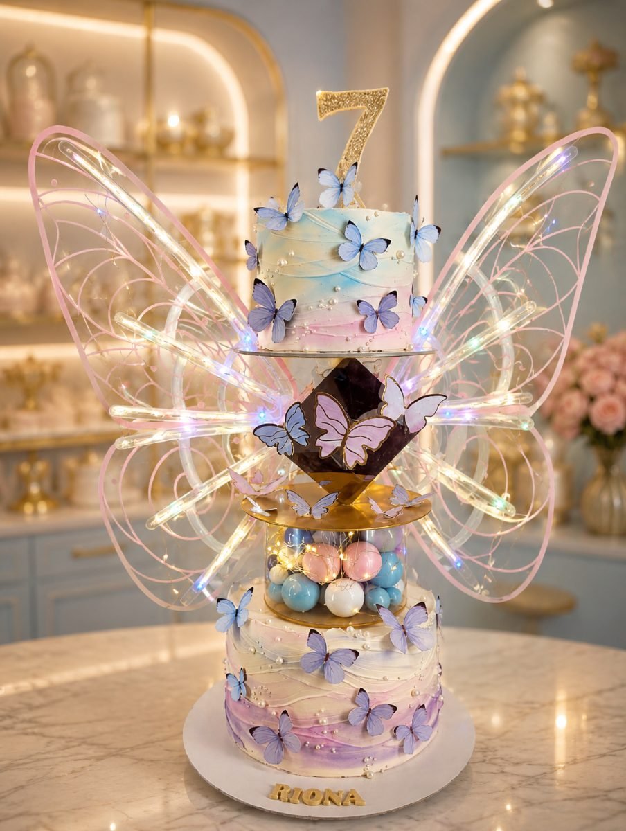 Elegant Fairy Cake with Wings by Bakers Home Bengaluru