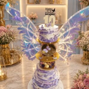 Elegant Fairy Wing Cake by Bakers Home Bengaluru
