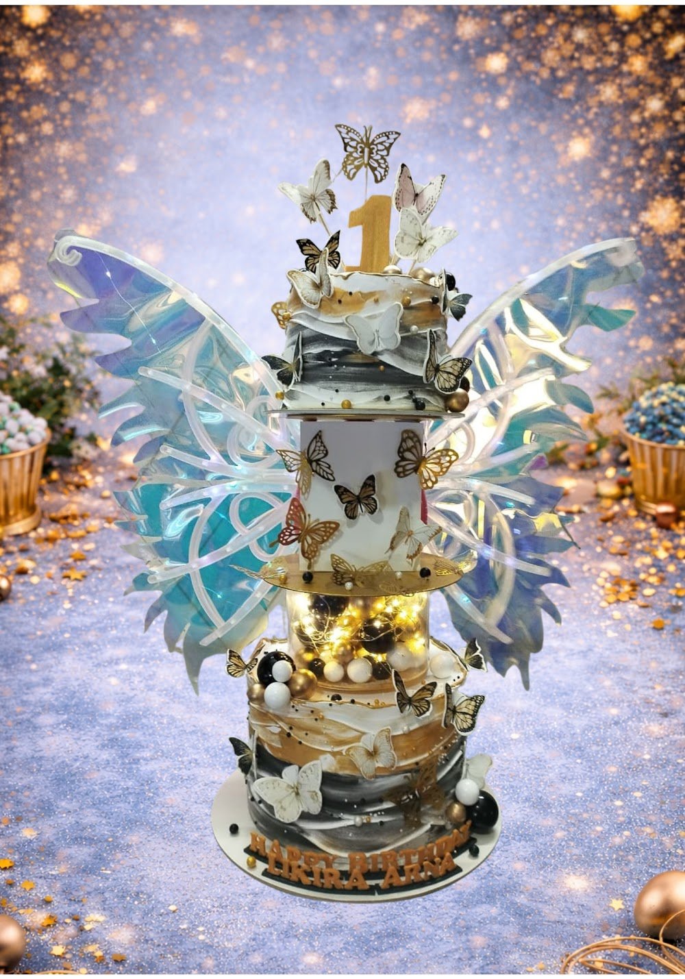 Elegant Fairy Wing Cake II by Bakers Home Bengaluru