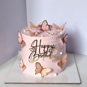 Elegant Floral Butterfly Cake by Bakers Home Bengaluru