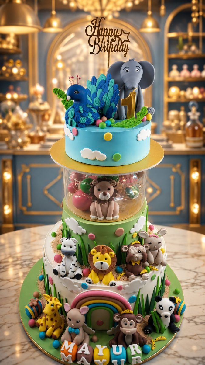 Elegant Floral Tiered Cake by Bakers Home Bengaluru