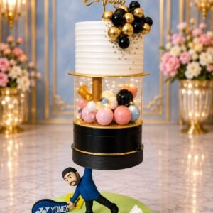 Elegant Tiered Cake with Floral Accents by Bakers Home Bengaluru