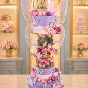 Elegant White and Floral Tiered Cake by Bakers Home Bengaluru