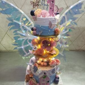Fairy Angel Wing Two Tier Cake by Bakers Home Bengaluru