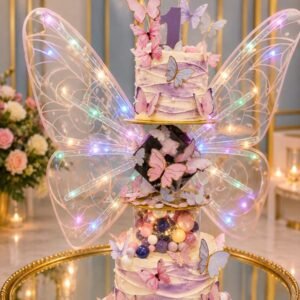 Fairy Theme Tiered Cake with Wings by Bakers Home Bengaluru