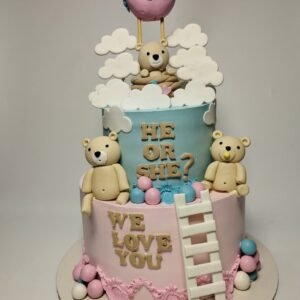 Floral and Butterfly Tiered Cake by Bakers Home Bengaluru
