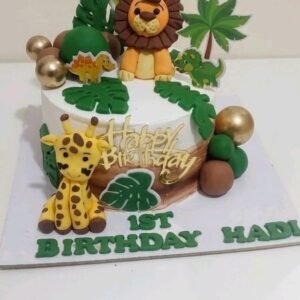 Giraffe and Leaves Tall Cake by Bakers Home Bengaluru