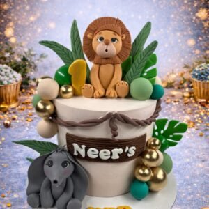 Lion and Giraffe Jungle Cake by Bakers Home Bengaluru