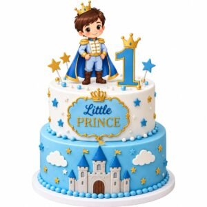 Little Prince Castle First Birthday Cake by Bakers Home Bengaluru