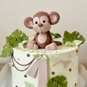 Monkey Jungle First Birthday Cake by Bakers Home Bengaluru