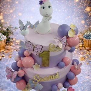 Pastel Castle and Bunny Cake by Bakers Home Bengaluru