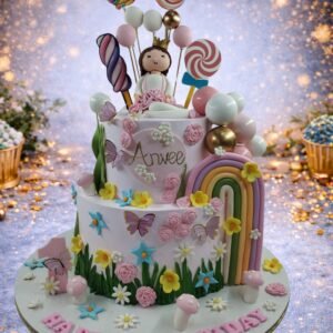 Pastel Floral and Butterfly Cake by Bakers Home Bengaluru