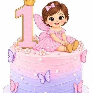 Pink Fairy Princess First Birthday Cake by Bakers Home Bengaluru