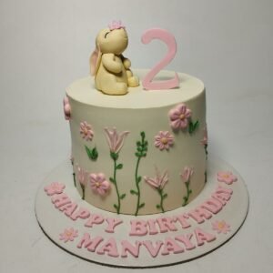Pink Floral Safari Cake by Bakers Home Bengaluru