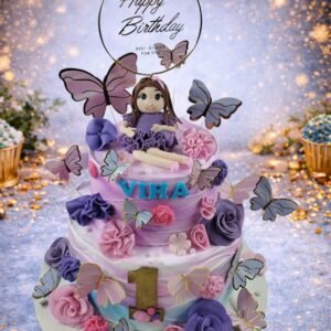 Pink Princess and Bunny Cake by Bakers Home Bengaluru