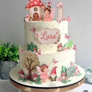 Pink Tiered Floral Cake by Bakers Home Bengaluru