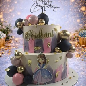 Princess Theme Two Tier Birthday Cake by Bakers Home Bengaluru