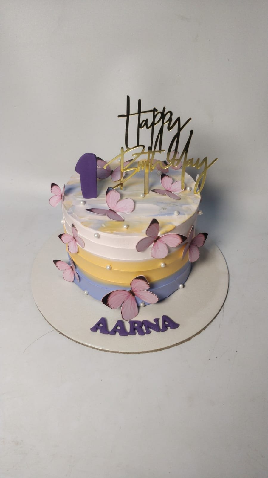 Purple Floral Butterfly Cake by Bakers Home Bengaluru