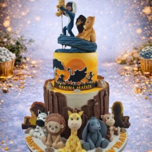 Safari Cake with Lion and Elephant by Bakers Home Bengaluru
