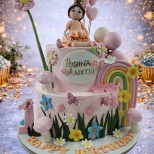 Whimsical Floral Theme Cake by Bakers Home Bengaluru